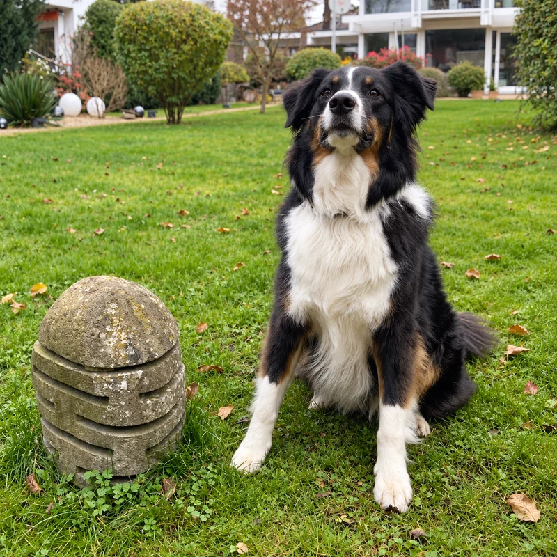 Hund im Garten